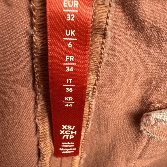 Spanx On The Go Pants Womens Size XS Ankle Crop Slim Straight Terracotta Pink - Picture 8 of 11